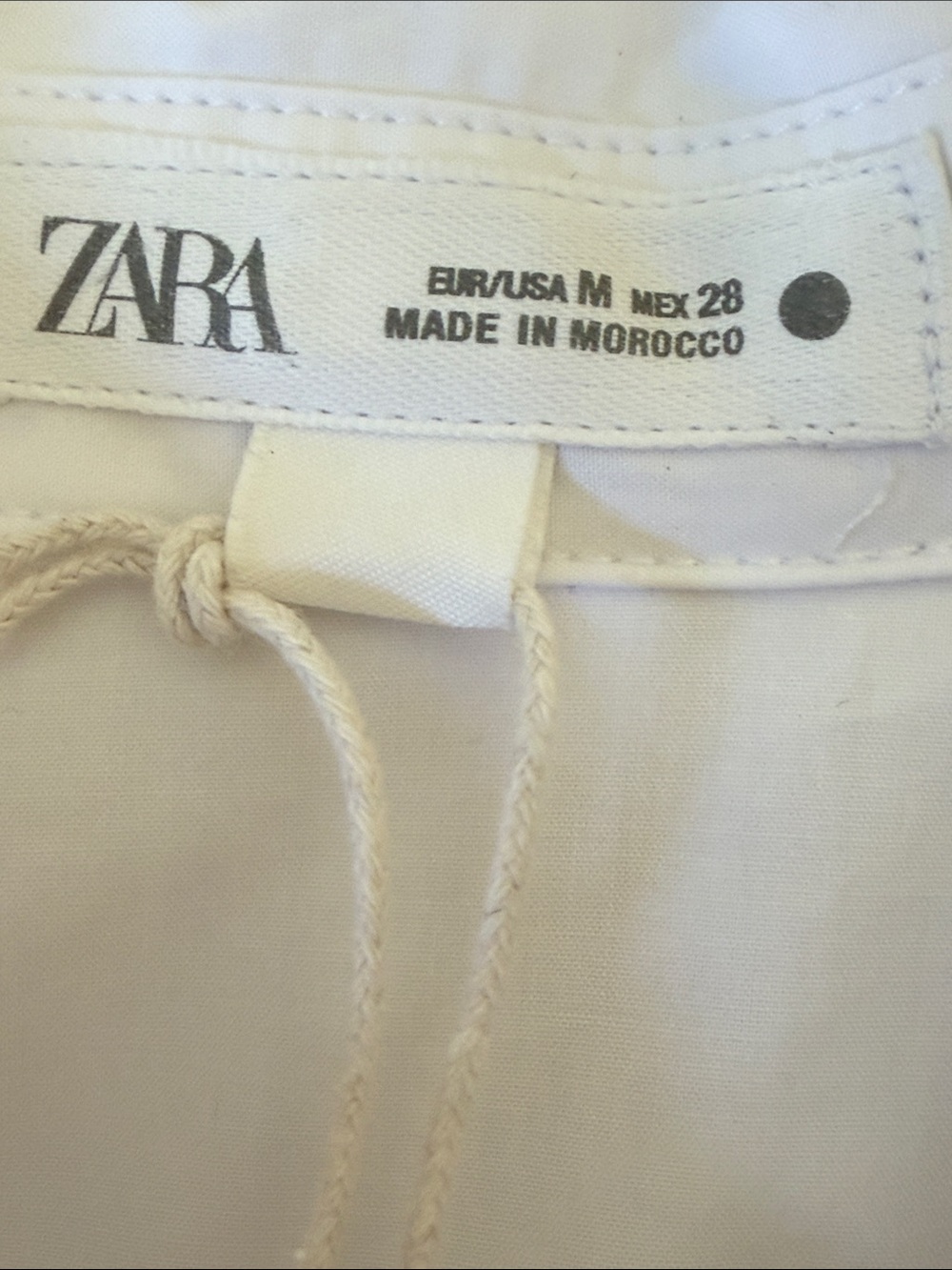 NWT Zara White Sleeveless Peplum Button-Front Top size M - Picture 4 of 5
